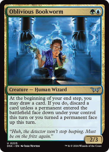 Oblivious Bookworm (0225) [Duskmourn: House of Horror]