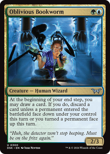 Oblivious Bookworm (0300) [Duskmourn: House of Horror] [Foil]