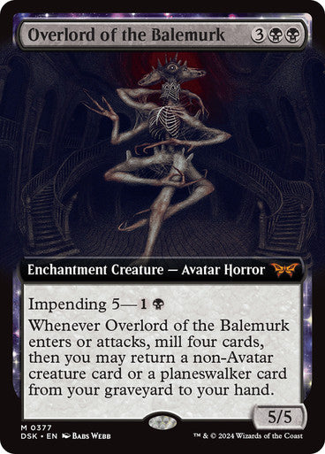 Overlord of the Balemurk (Extended Art) [Duskmourn: House of Horror] [Foil]