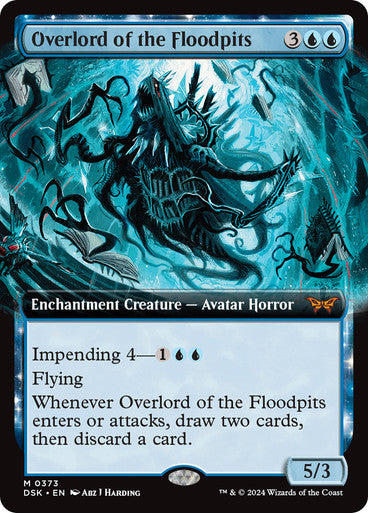 Overlord of the Floodpits (Extended Art) [Duskmourn: House of Horror] [Foil]
