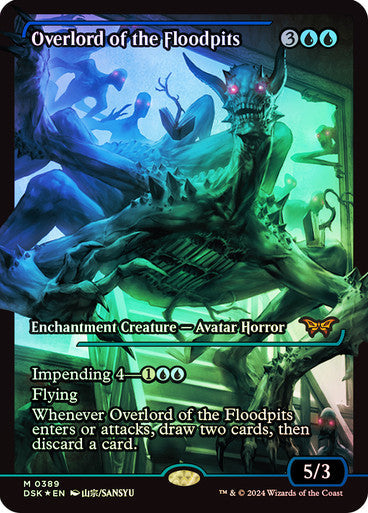 Overlord of the Floodpits (Japan Showcase) [Duskmourn: House of Horror] [Foil]