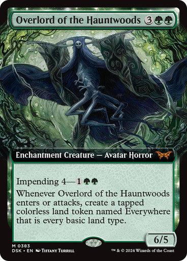 Overlord of the Hauntwoods (Extended Art) [Duskmourn: House of Horror] [Foil]