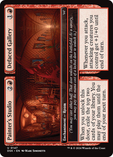 Painter's Studio // Defaced Gallery [Duskmourn: House of Horror] [Foil]