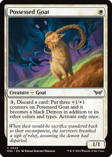 Possessed Goat [Duskmourn: House of Horror] [Foil]