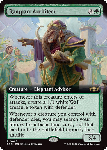 Rampart Architect (Extended Art) [Tarkir: Dragonstorm Commander]