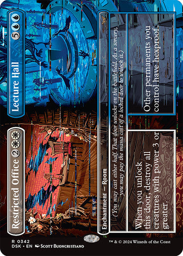 Restricted Office // Lecture Hall (Borderless) [Duskmourn: House of Horror] [Foil]