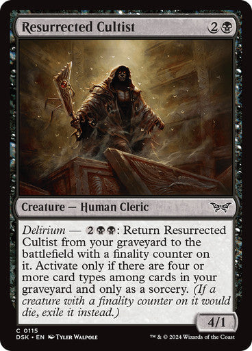 Resurrected Cultist [Duskmourn: House of Horror] [Foil]
