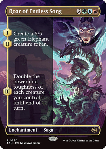 Roar of Endless Song (Borderless) [Tarkir: Dragonstorm] [Foil]