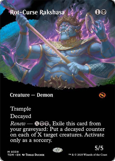 Rot-Curse Rakshasa (Borderless) [Tarkir: Dragonstorm] [Foil]