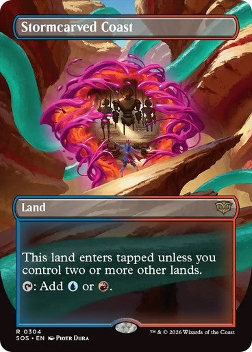 Stormcarved Coast (Borderless) [Secrets of Strixhaven] [Foil]