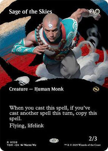 Sage of the Skies (Borderless) [Tarkir: Dragonstorm] [Foil]