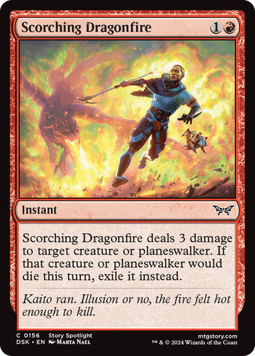 Scorching Dragonfire [Duskmourn: House of Horror] [Foil]