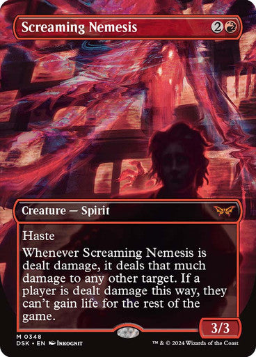 Screaming Nemesis (Borderless) [Duskmourn: House of Horror] [Foil]