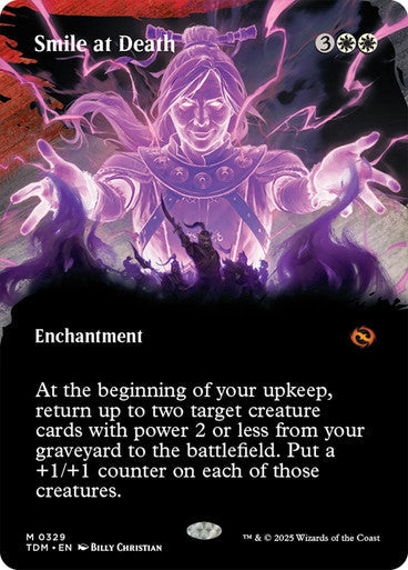 Smile at Death (Borderless) [Tarkir: Dragonstorm] [Foil]