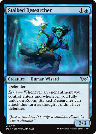 Stalked Researcher [Duskmourn: House of Horror] [Foil]