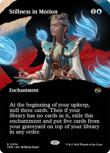 Stillness in Motion (Borderless) [Tarkir: Dragonstorm] [Foil]