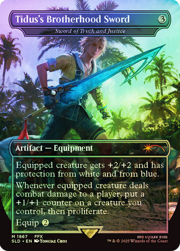 Tidus's Brotherhood Sword - Sword of Truth and Justice (Rainbow Foil) [Secret Lair Drop Series]