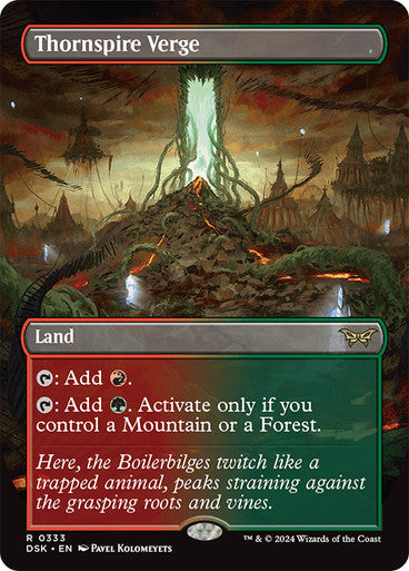 Thornspire Verge (Borderless) [Duskmourn: House of Horror] [Foil]