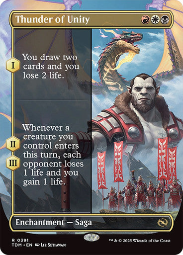 Thunder of Unity (Borderless) [Tarkir: Dragonstorm] [Foil]