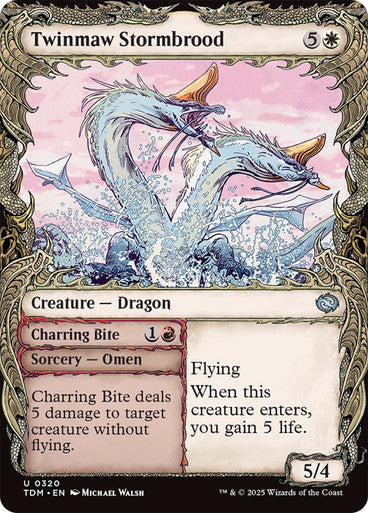 Twinmaw Stormbrood (Showcase) [Tarkir: Dragonstorm] [Foil]