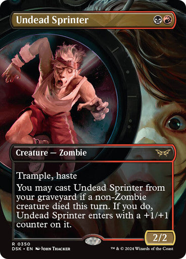 Undead Sprinter (Borderless) [Duskmourn: House of Horror] [Foil]