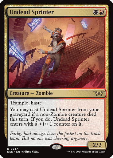 Undead Sprinter [Duskmourn: House of Horror] [Foil]