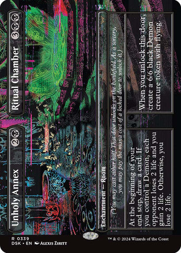 Unholy Annex // Ritual Chamber (Borderless) [Duskmourn: House of Horror] [Foil]