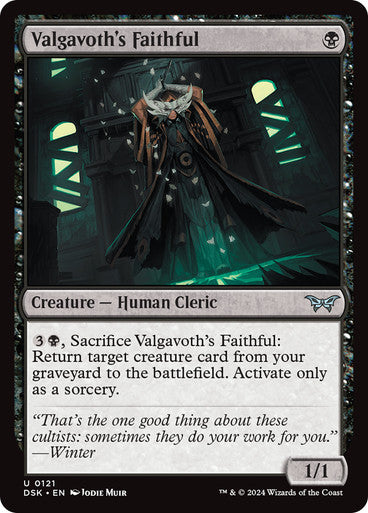 Valgavoth's Faithful [Duskmourn: House of Horror] [Foil]