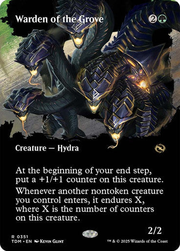 Warden of the Grove (Borderless) [Tarkir: Dragonstorm] [Foil]