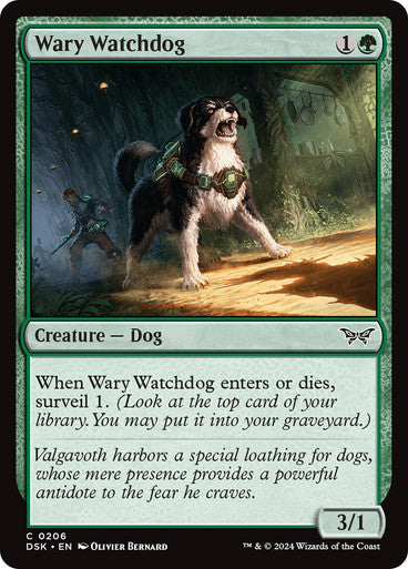 Wary Watchdog [Duskmourn: House of Horror] [Foil]