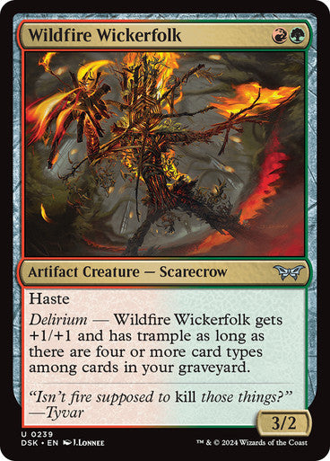Wildfire Wickerfolk [Duskmourn: House of Horror] [Foil]