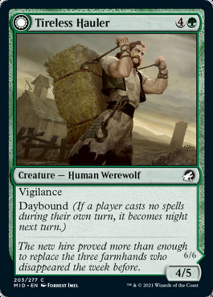 Tireless Hauler // Dire-Strain Brawler [Innistrad: Midnight Hunt] [Foil]