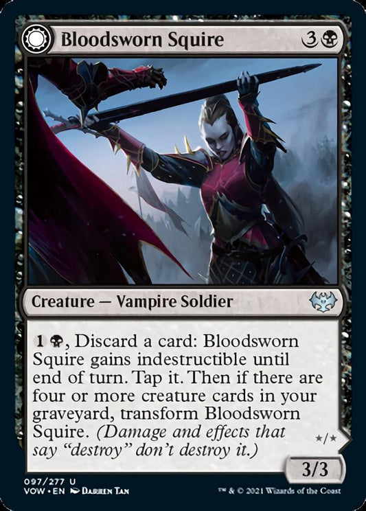Bloodsworn Squire // Bloodsworn Knight [Innistrad: Crimson Vow] [Foil]