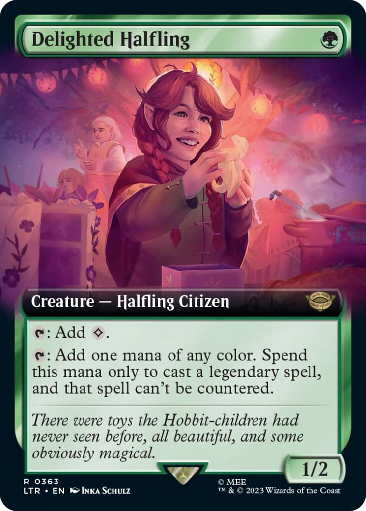 Delighted Halfling (Extended Art) [The Lord of the Rings: Tales of Middle-Earth] [Foil]
