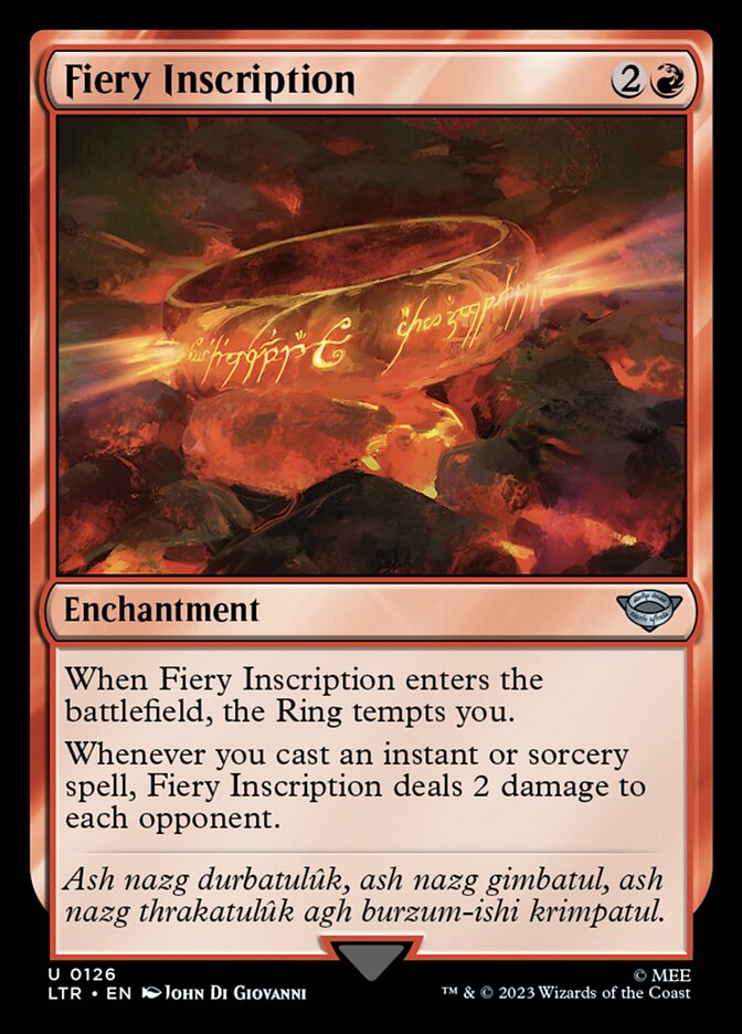 Fiery Inscription [The Lord of the Rings: Tales of Middle-Earth] [Foil]