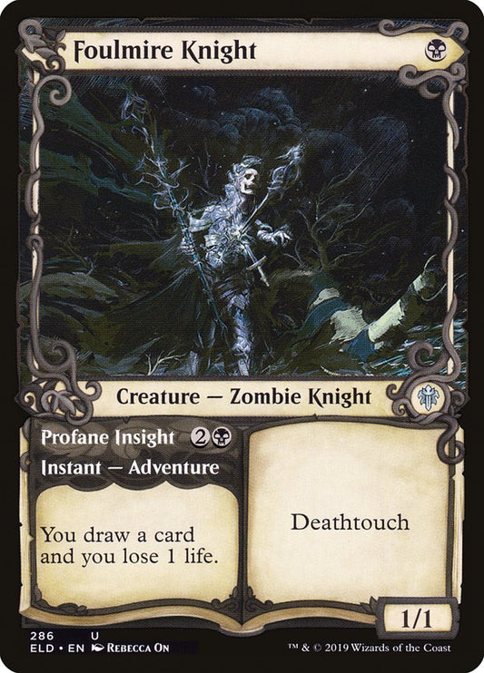 Foulmire Knight // Profane Insight (Showcase) [Throne of Eldraine] [Foil]