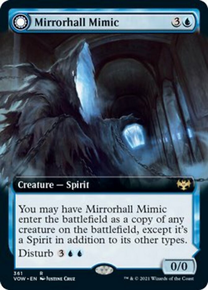 Mirrorhall Mimic // Ghastly Mimicry (Extended Art) [Innistrad: Crimson Vow] [Foil]
