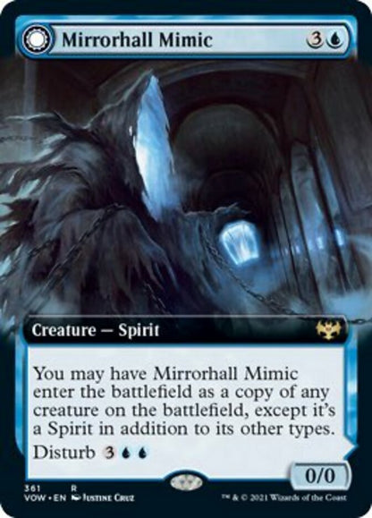 Mirrorhall Mimic // Ghastly Mimicry (Extended Art) [Innistrad: Crimson Vow] [Foil]