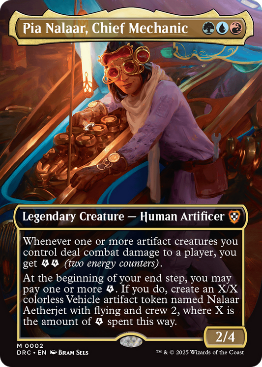 Pia Nalaar, Chief Mechanic (Borderless) [Aetherdrift Commander] [Foil]
