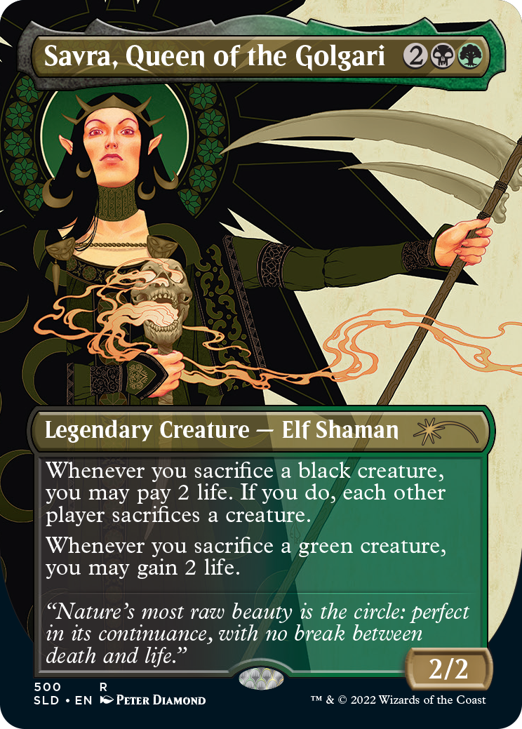 Savra, Queen of the Golgari (Borderless) [Secret Lair Drop Series] [Foil]
