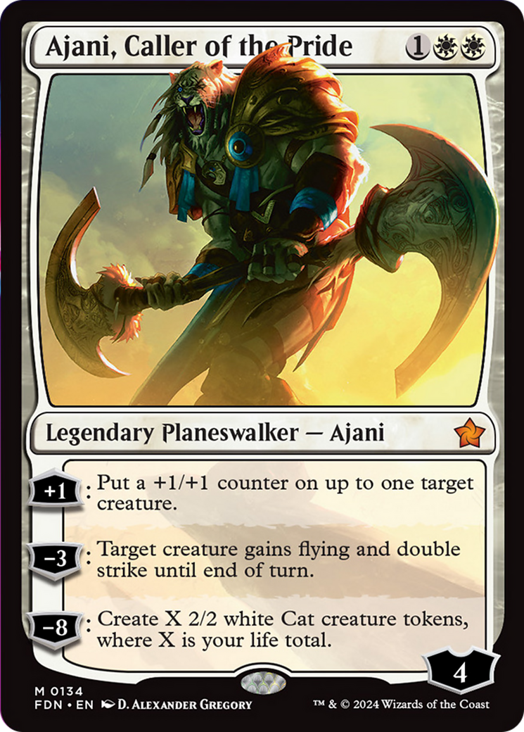 Ajani, Caller of the Pride [Foundations] [Foil]