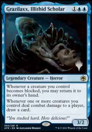 Grazilaxx, Illithid Scholar (Promo Pack) [Dungeons & Dragons: Adventures in the Forgotten Realms Promos] [Foil]