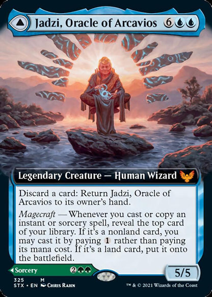 Jadzi, Oracle of Arcavios // Journey to the Oracle (Extended Art) [Strixhaven: School of Mages] [Foil]