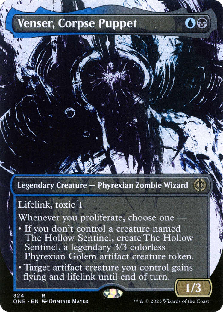 Venser, Corpse Puppet (Borderless Ichor) [Phyrexia: All Will Be One] [Foil]