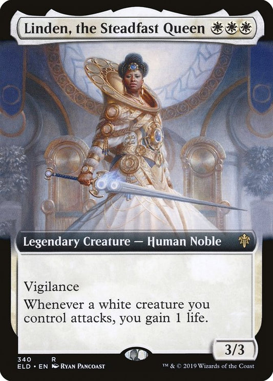 Linden, the Steadfast Queen (Extended Art) [Throne of Eldraine] [Foil]