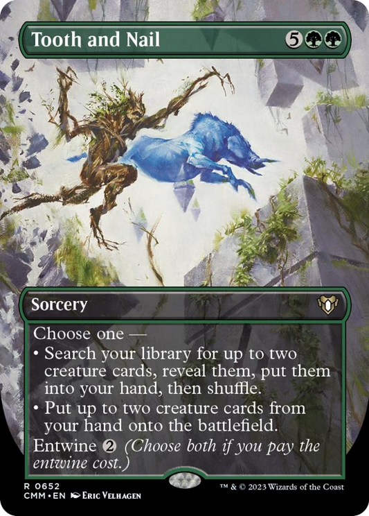 Tooth and Nail (Borderless Alternate Art) [Commander Masters] [Foil]