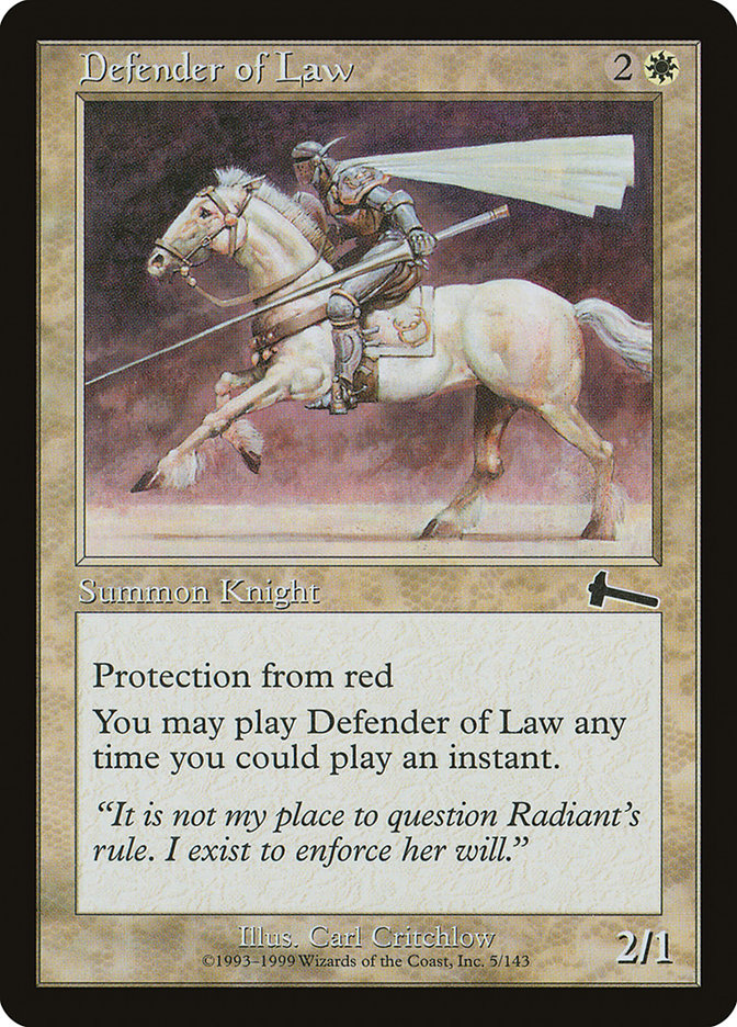 Defender of Law [Urza's Legacy] [Foil]