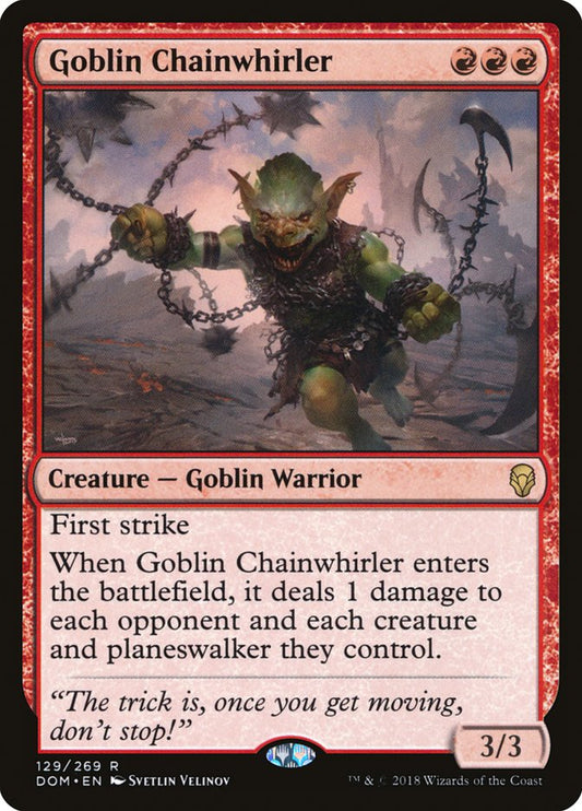 Goblin Chainwhirler [Dominaria] [Foil]