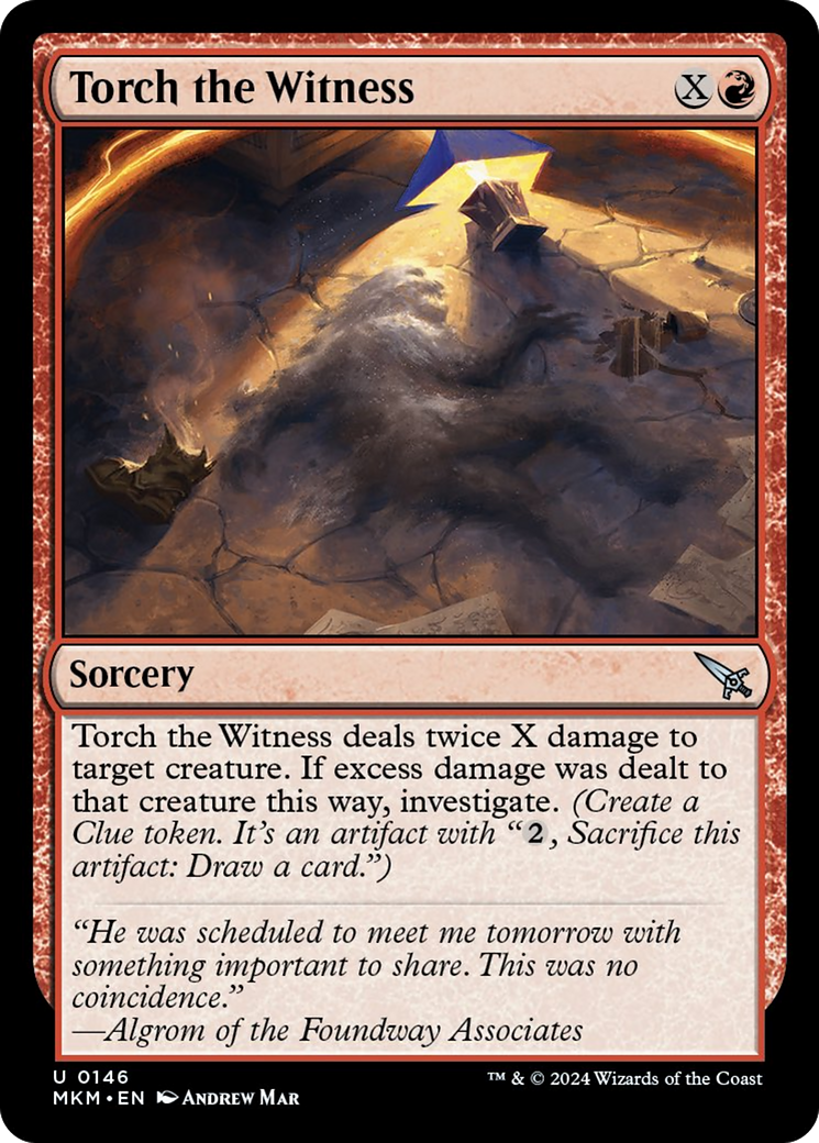 Torch the Witness (Blue) [Murders at Karlov Manor] [Foil]