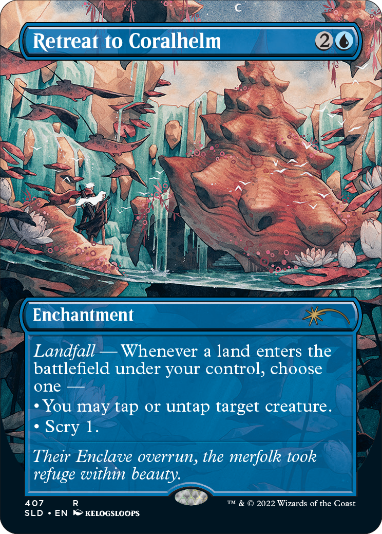 Retreat to Coralhelm (Borderless) [Secret Lair Drop Series] [Foil]